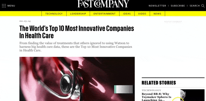 Fast Company Magazine Impact Applications